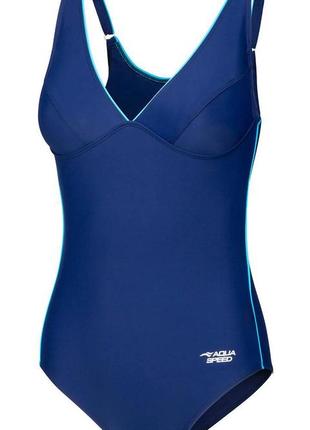Купальник закритий для жінок aqua speed grace 61560 синій, бірюзовий жін 38