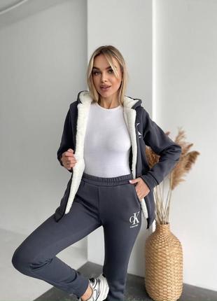 Костюм calvin klein подклад кофты - эко-мех