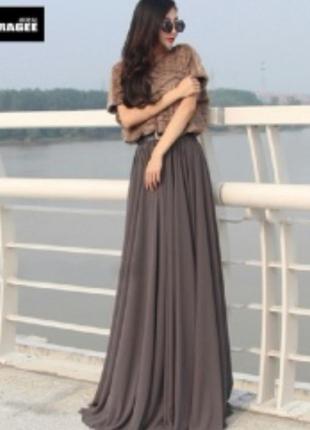 Шифонова юбка в пол