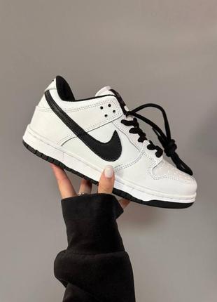 Кроссовки nike sb dunk “white/ black” fur ❄️