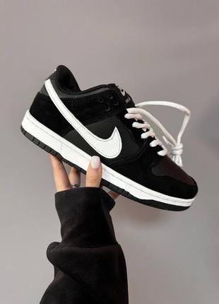 Кросівки nike sb dunk  “black suede” fur ❄️