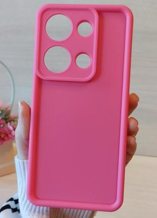 Чехол для xiaomi redmi note 13 4g силиконовый однотонный silicone cover full camera (розовый)