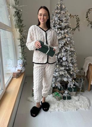 Мʼякенька піжамка /  одяг для дому. тепла жіноча піжама do2724