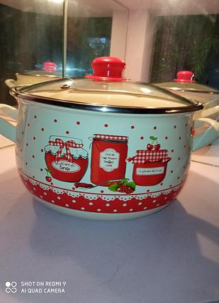 Каструля gusto емальована