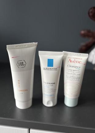 Крем la roche posay toleriane/avene cleanance hydra / маска holy land