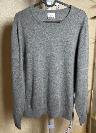 Шерстяной свитер кофта lacoste р.m