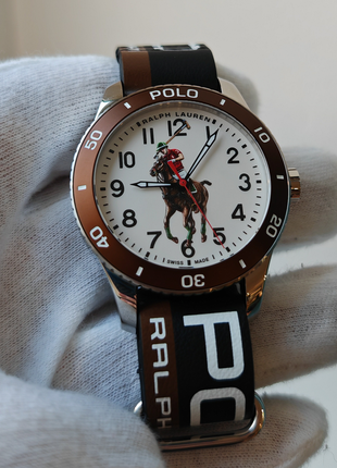 Чоловічий годинник ralph lauren polo 472836827005 automatic 42.5 mm swiss made brown
