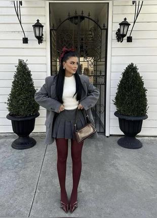 Колготы, колготки женские бургунды трендовые колготы 🍷
