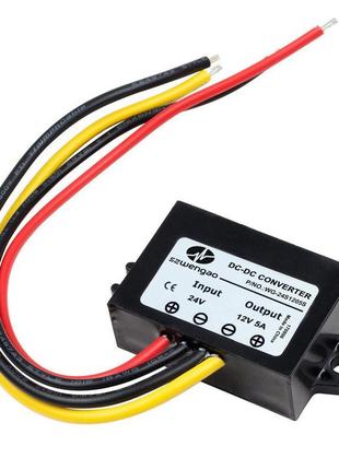 Перетворювач автоінвертор dc/dc 24v-12v 5a, ip67, 60 w