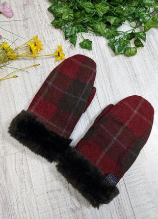 Варежки joules женские зимние шерстяные на флисе
