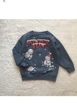 Кофта тепла світшот  новорічний різдвяний