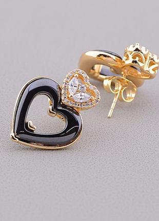 Сережки 'xuping' емаль (позолота 18к) 059923