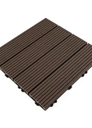 Композитна плитка wpc венге 30*30cm*2сm (d) sw-00001709 ku-22