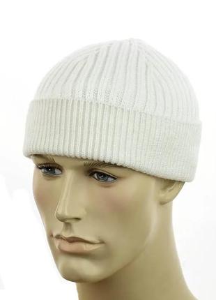 Шапка-докер унисекс из полушерстяной пряжи с флисовой подкладкой