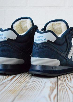 Зимние женские кроссовки Кроссовки new balance 574 светло серые с золотом winter fur Amarillo grey New Balance с серым цветом мех4 фото