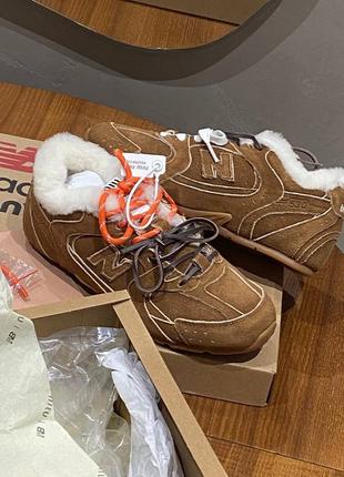 Замшевые кеди  миу миу &new balance мех