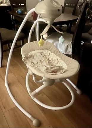 Люлька гойдалка carrello fantasia fall beige2 фото