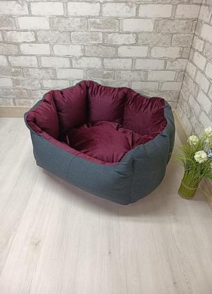 Лежанка (лежак) для тварин, лежак для котів та собак  "хвиля"