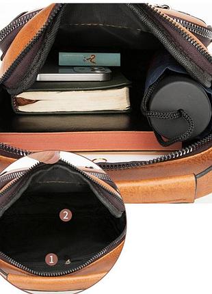 Мужская сумка планшетка jeep барсетка на плечо джип светло-коричневый r_759