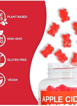 Яблучний оцет жувальні цукерки для схуднення apple cider vinegar 60 шт4 фото