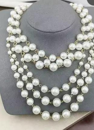 Многослойное жемчужное ожерелье