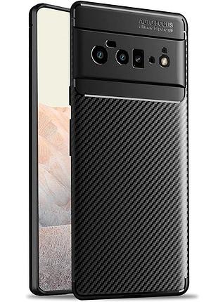 Чехол fiji ultimate carbon для google pixel 6 pro противоударный бампер черный