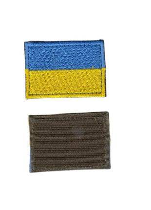 Шеврон військовий / армійський,флаг україна, на липучці, зсу. 5 см * 3,5 см