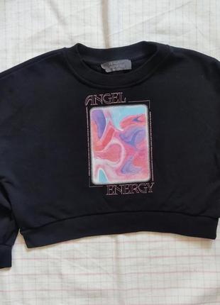 Укороченный свитшот, утепленный