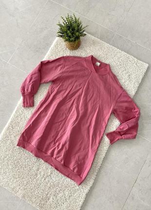 Свитшот туника розовый asos m/l