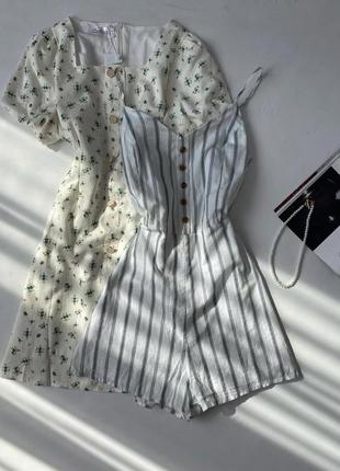 Стильный коттоновый ромпер в полоску
