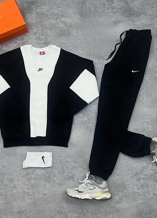 ❄️зима❄️ мужской спортивный костюм на флисе, комплект nike, свитшот + штаны