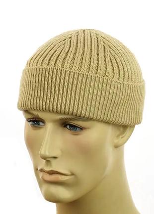 Шапка-докер унисекс из полушерстяной пряжи с флисовой подкладкой