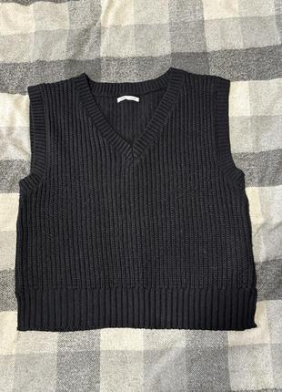 Жилет черный sinsay