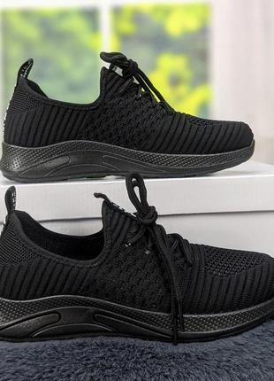 Кроссовки женские текстильные черные gipanis 4470