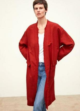 Жакет кардиган zara со льном