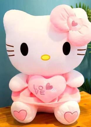 М'яка іграшка hello kitty 45 см плюшева іграшки для дітей hello kitty рожева