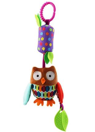 Мягка подвеска поремушка на коляску owl 026, velice