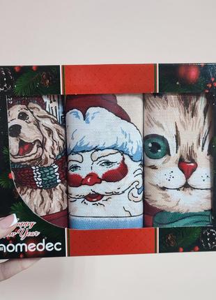 Новорічні подарункові набори рушників. рушники на новий рік.