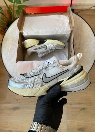 Кроссовки jordans nike v2k run sneakers black metallic silver