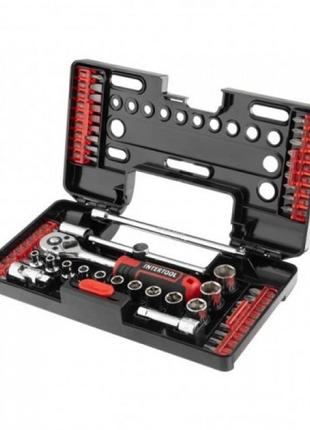 Набір викруткових насадок і головок із тріскачкою 57 од, storm intertool vt-3657