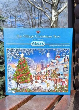 Пазли gibsons the village christmas tree 1000 елементів