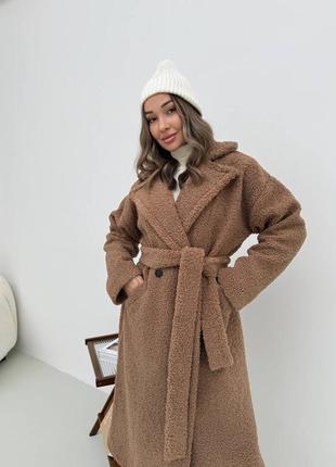 Теплое пальто тедди, до -25, черный, беж, молоко, графит, мокко, xs,s,m,l,xl,xxl