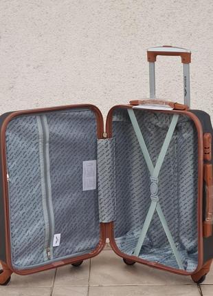 Валіза + бютик wings 402 dark grey ♥️ poland 🇵🇱