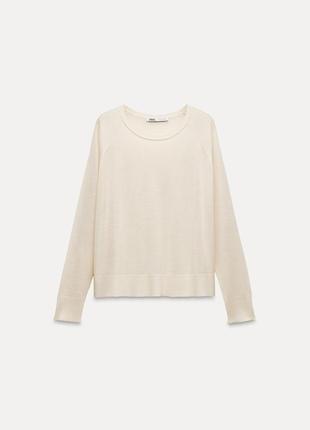 Кремовый джемпер zara