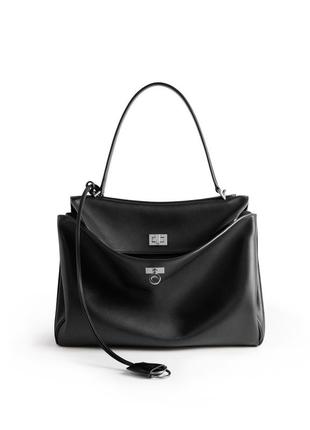 Сумка balenciaga rodeo black / silver leather | стильная женская сумка | купить сумку украина