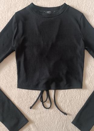 Низька ціна! кофта bershka. блуза. реглан. блузка. кофточка в рубчик. хс. стан нової