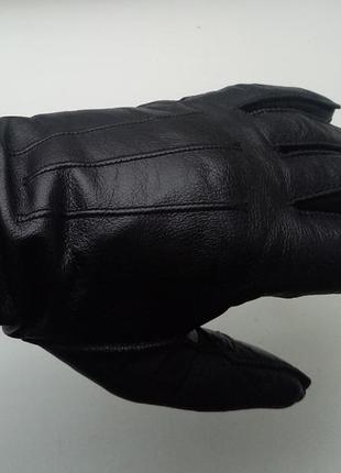 Мужские кожаные перчатки nobrand(корея)