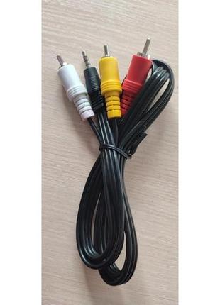 Шнур штекер rca×3 - штекер 3,5 tcom 5-0234 (1,2m 15мм черный)