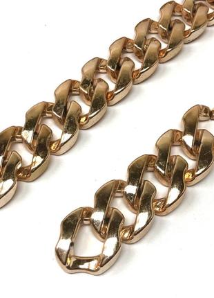 Цепь пластиковая декоративная 21х25 мм ll1697 - золото