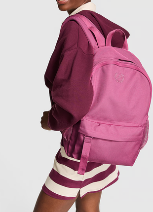 Стильний рюкзак victorias secret pink ivy classic canvas backpack red violet